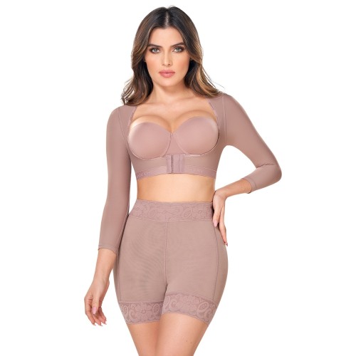 Ann Chery hoge taille short Cacao
