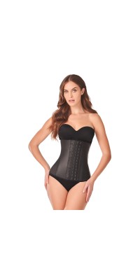Ann Chery Latex waisttrainer 3 Hooks Classic model 2021 Zwart