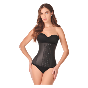 Ann Chery Latex waisttrainer 3 Hooks Classic model 2021 Zwart