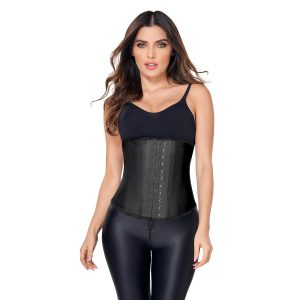 ann chery latex waist trainer zwart 2 hooks korte torso model 2026